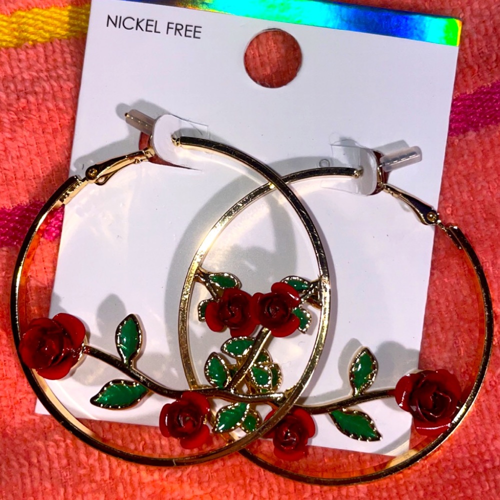 Rose earrings